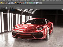 Red Lamborghini 3d model preview