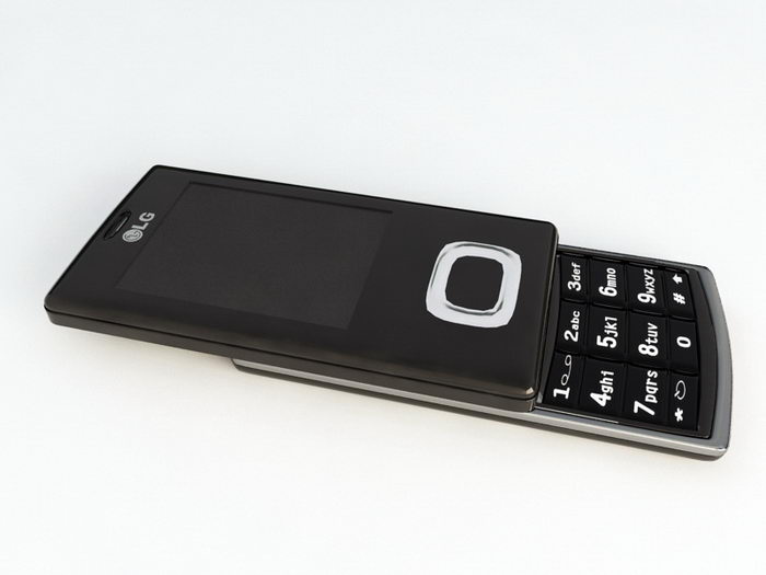 LG KG800 Mobile Phone 3d rendering