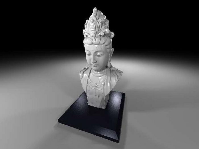 Bust of Avalokiteshvara 3d rendering