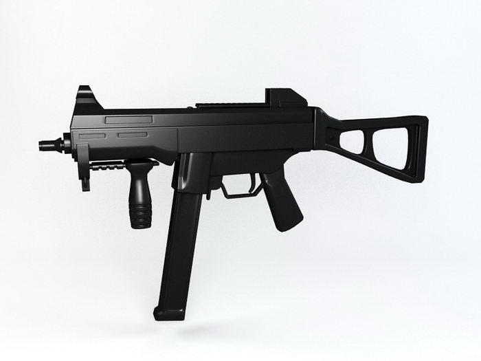 UMP45 Gun 3d rendering