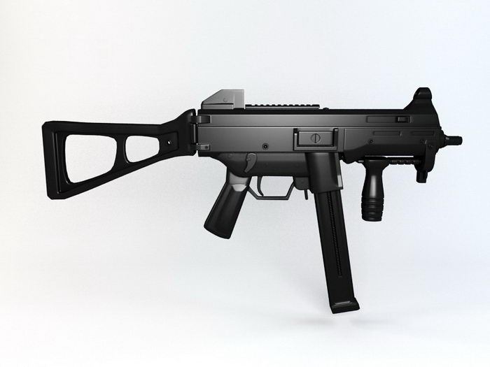 UMP45 Gun 3d rendering