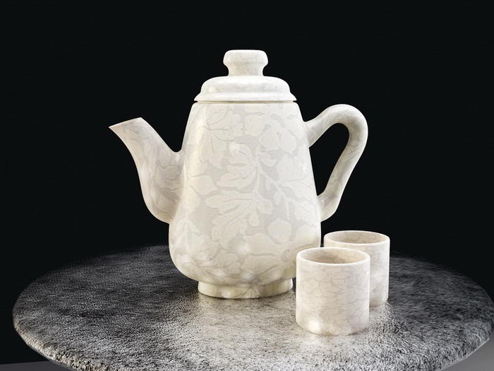 Ceramic Tea Set 3d rendering