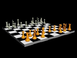 chess pieces Free 3D Model in Other 3DExport