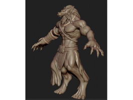 Human Werewolf 3d model preview