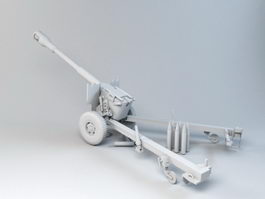 Howitzer Artillery 3d model preview