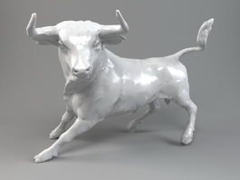 Bull Sculpture 3d model preview