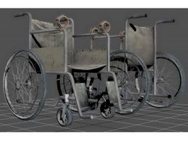 Wheelchair with Shackle 3d model preview