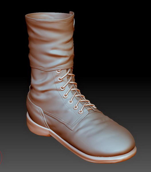 Riding Boot 3d rendering