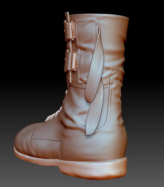 Riding Boot 3d rendering