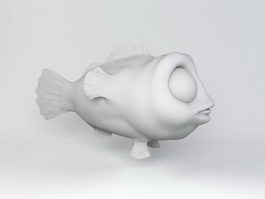 Clownfish Cartoon 3d model preview