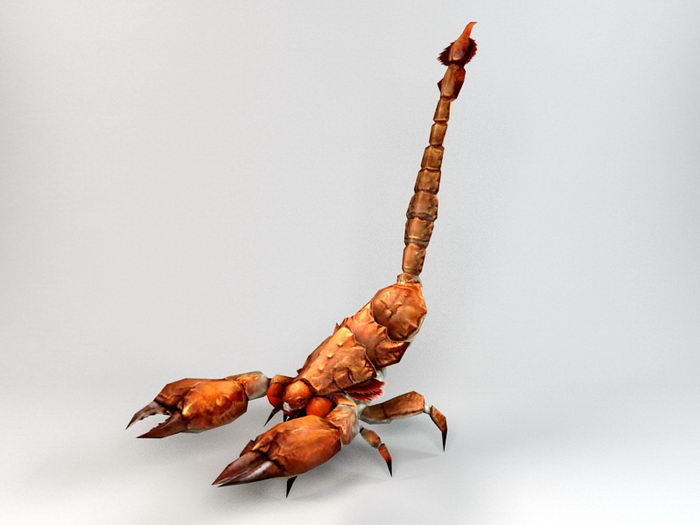 Golden Scorpion 3d rendering