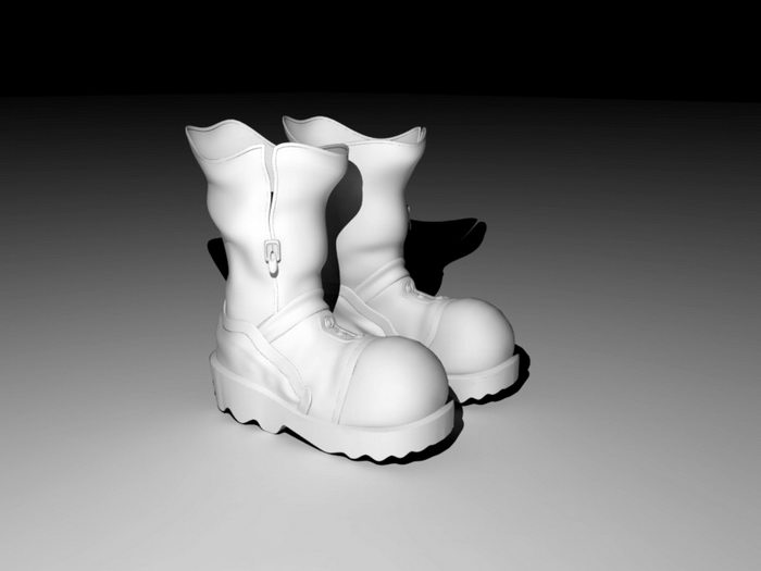 Cartoon Boots 3d rendering