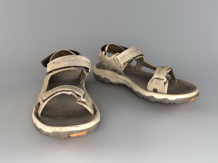 Men's Sandals 3d rendering