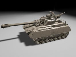 Future Army Tank 3d model preview