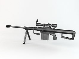 Barrett M82 3d model preview