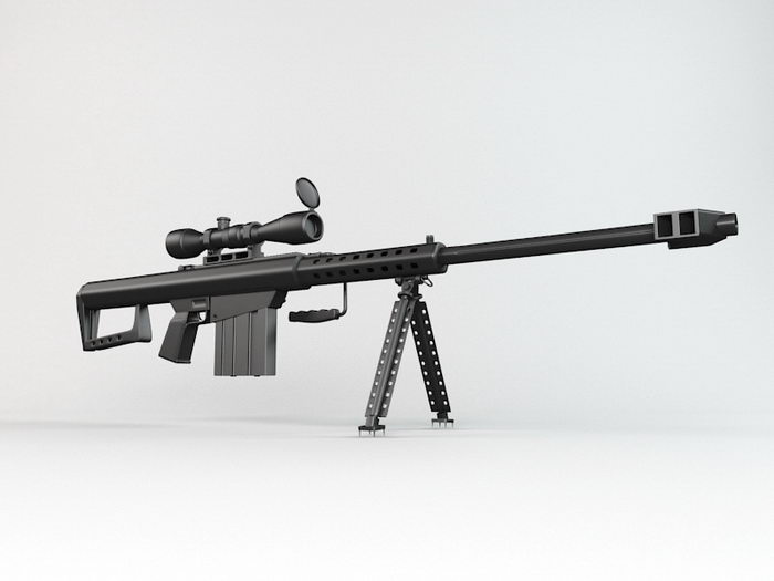 Barrett M82 3D Model.
