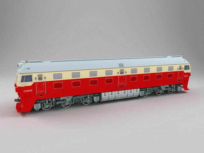 China Railway DF4 Locomotive 3d rendering