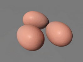 Brown Eggs 3d model preview