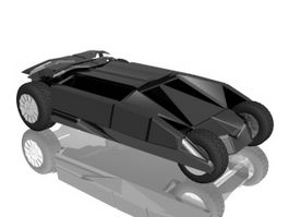 Batmobile 3d model preview