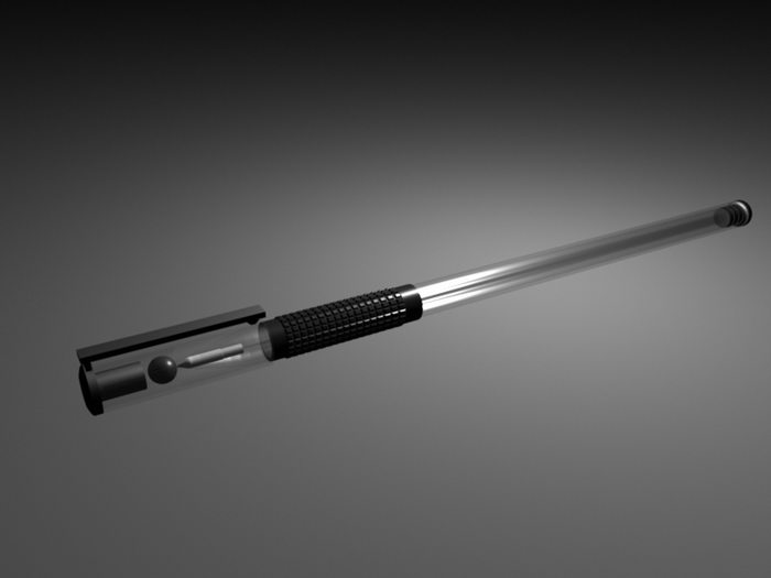 Bic Cristal Ballpoint Pen 3d rendering