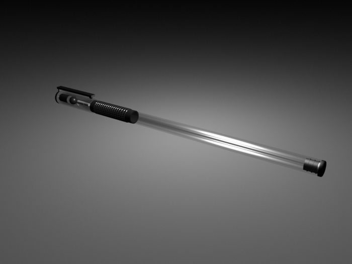 Bic Cristal Ballpoint Pen 3d rendering