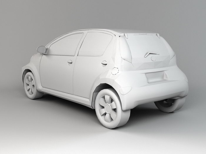 BYD F0 City Car 3d rendering