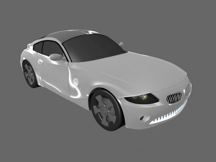 Sports Coupe Car 3d rendering