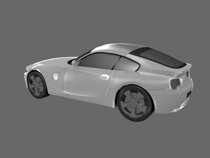 Sports Coupe Car 3d rendering