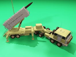 Patriot Air Defense Missile 3d model preview