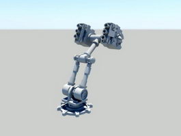 Animated Robot Arm 3d model preview