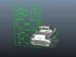 Cartoon Car Rig 3d model preview