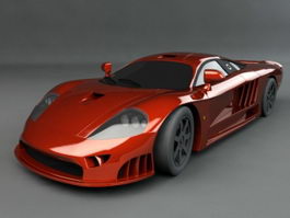 Red Supercar 3d model preview