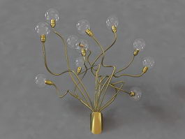 Edison Bulb Chandelier 3d model preview