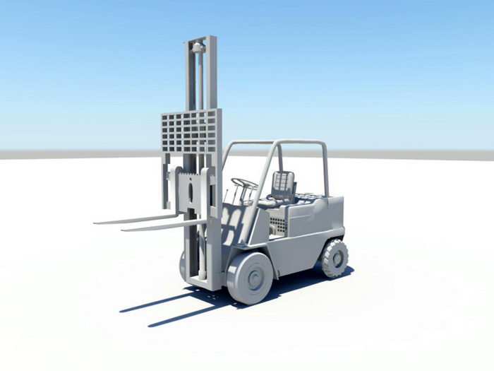 Forklift Truck 3d rendering