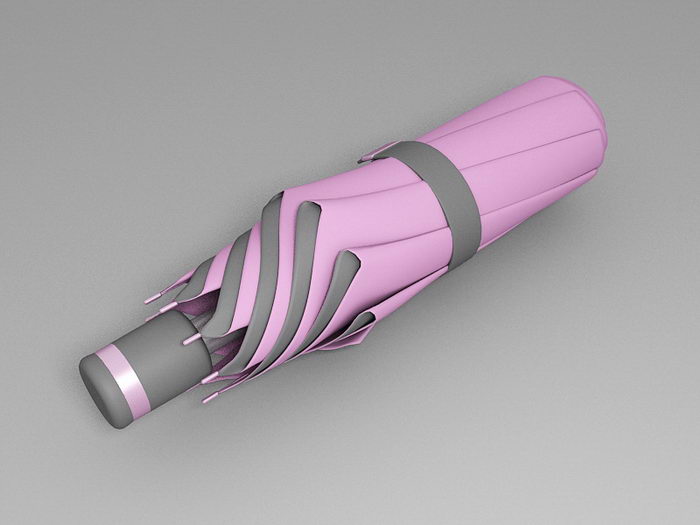 Pink Telescopic Umbrella 3d rendering