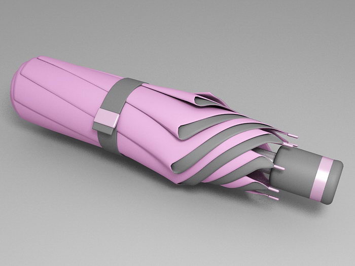 Pink Telescopic Umbrella 3d rendering