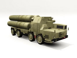 S-300-PM Missile TEL 3d model preview