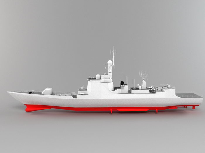 Type 052C Destroyer 3d rendering