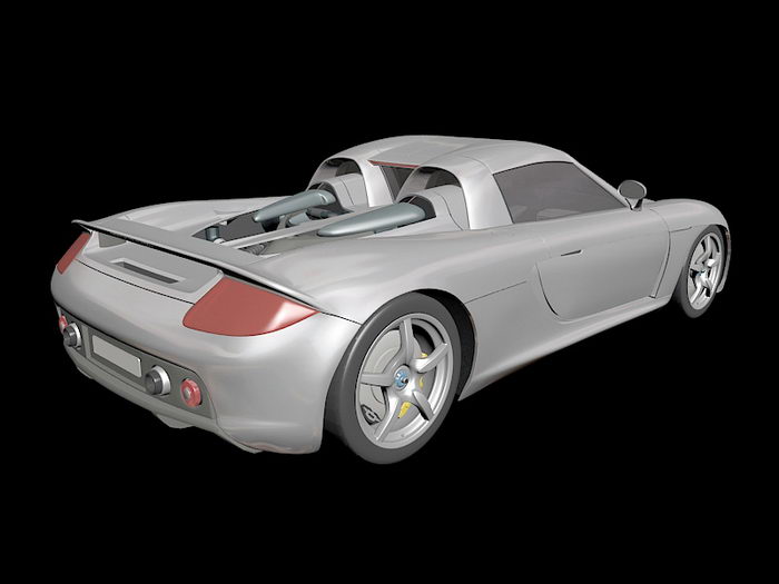 Porsche Carrera GT 3d rendering