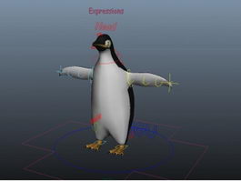 Penguin Rig 3d model preview