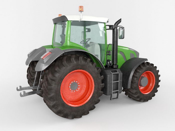 Farm Tractor 3d rendering