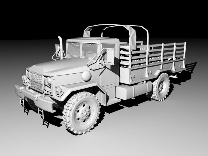 Vintage Army Truck 3d rendering
