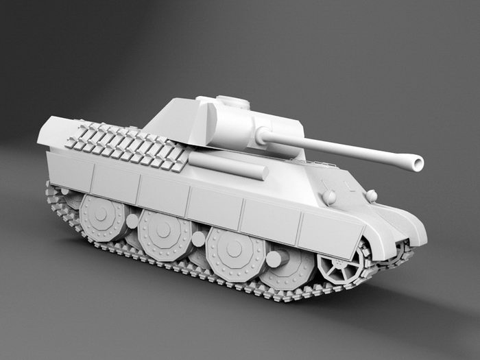 Leopard 1 Tank 3d rendering