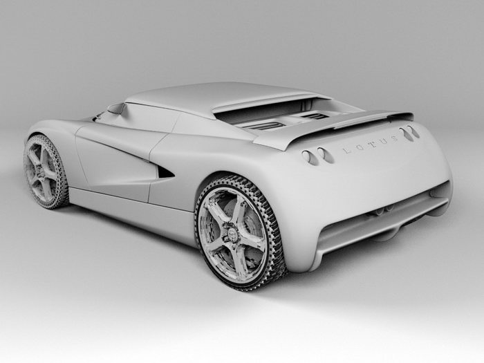 Lotus Elise Sports Car 3d rendering