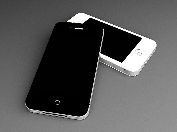 iPhone 4 Smartphones 3d rendering