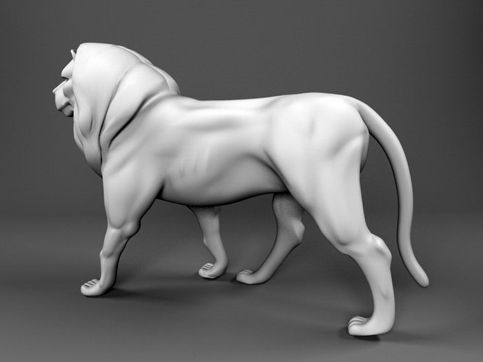 Large Lion Statue 3d rendering