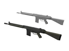 HK G3A3 Battle Rifle 3d model preview