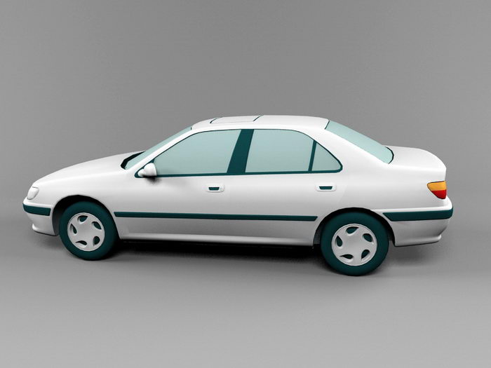 Peugeot Sedan Car 3d rendering
