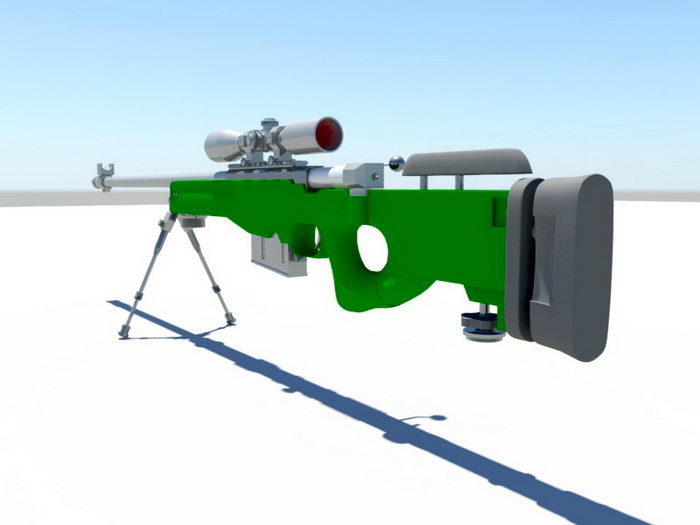AWP Sniper Rifle 3d rendering