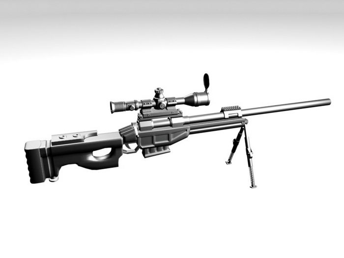 Highly detailed 3d model of CS-LR4 sniper rifle PLA infantry equipment. 